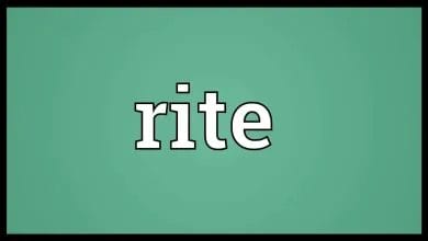 معنى كلمة the rite في اللغة العربية وماهو اصل هذه الكلمة