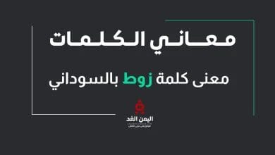 معنى كلمة زوط باللهجة السودانية