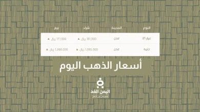 أسعار الذهب في اليمن عدن وصنعاء اليوم الجمعة 5 سبتمبر 2025