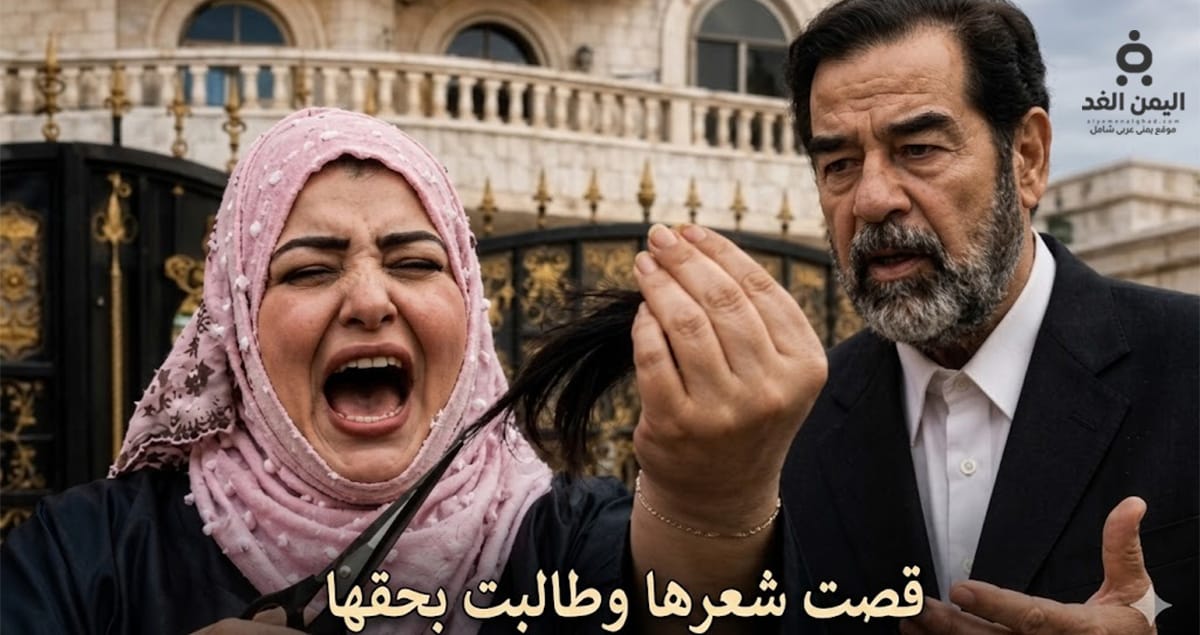 ميرا صدام حسين تقص شعرها لدى الشيخ حمد فدغم